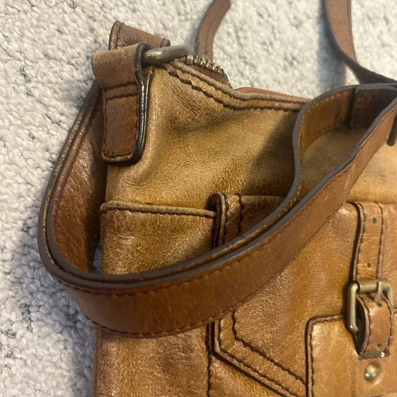 Marks  and Spencer vintage crossbody bag brown in good used condition - Picture 7 of 11